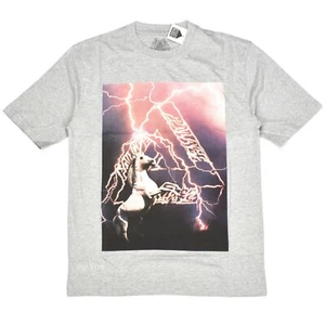 NUEVO CON ETIQUETAS Palace Corn Lightning Tri-Ferg Logo Camiseta Gris Para Hombre M FW19 DS AUTÉNTICA - Imagen 1 de 7
