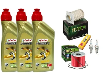 CASTROL / HIFLOFILTRO / NGK KIT/TAGLIANDO SUZUKI GS 500 1988/10 OLIO CASTROL 10W40 FILTRO ARIA OLIO CANDELE