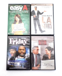 Bundle of 4 {Comedy} DVDs: LA Story, Easy A, Intern, Friday - Foto 1 di 6