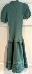 NWT Philosophy Di Alberta Ferretti Dress Womens 42 Green Mohair $795 Looks Small - Picture 1 of 17