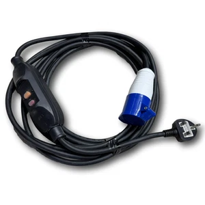 (Gebraucht) 7m Kabel Verlängerungskabel 16A mit Inline RCD für Hüpfburg Wohnwagen UK - Bild 1 von 5