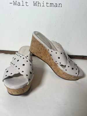 Chocolat Blu Womens Wilbert Wedge Sandals Sz 7 Leather Cork Platform Ice. - Image 1 of 4