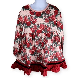 MATILDA JANE KENSLEY GIRLS FLORAL DOT PRINT DRESS Size 4 NWT - Picture 1 of 10