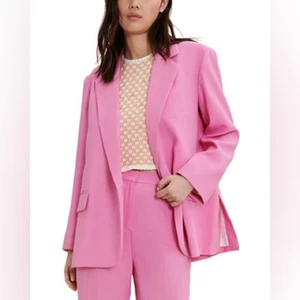 Maje Vestale Zweireiher Webblazer in Candy Pink Gr. 38 oder Medium Neu mit Etikett - Bild 1 von 14