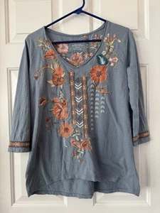 Caite Boho Top Womens Small Hand Made Embroidered India Anthropologie Bohemian - Picture 1 of 4