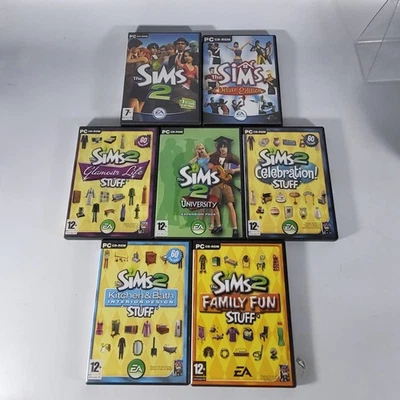 Sims 2 PC Game Bundle With Expansion And Stuff Packs 7 Boxed Sets - Image 1 of 4