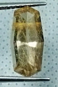 4.40 Cts Rutilated Quartz With Golden Rutiles 100% Natural from Pakistan - Picture 1 of 6
