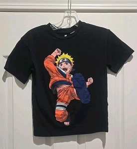 (2002) NARUTO H&M T-SHIRT BLACK SIZES US 6X/7 UK 6-8Y MASASHI KISHIMOTO - Picture 1 of 14