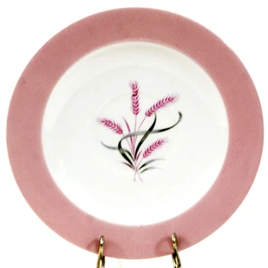 Homer Laughlin Saucer Pink Radiance Pink Wheat 1950s Vintage 6" Retro - Picture 1 of 4