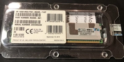 HP 16GB 4RX4 PC3 - 8500R-7 Memory Kit 500566-B21 New in sealed case - Image 1 of 2