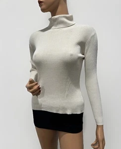 petite sophisticate Pullover 100%Seide Rollkragen Beige - Bild 1 von 9