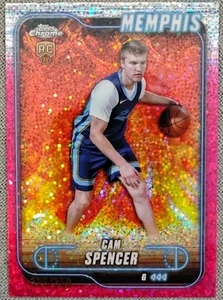 2024-25 Topps Chrome #130 RC Cam Spencer Pink Speckle Refractor SP 226/350 - Picture 1 of 3