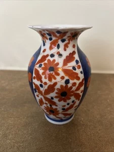 Antique c.1900, Gaudy Welsh Hand Painted Vase, 14cm Tall - Picture 1 of 6