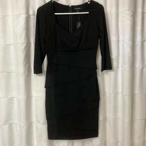 white house black market Kleid 6 mit 3/4 Arm schwarz Cocktailkleid - Bild 1 von 5