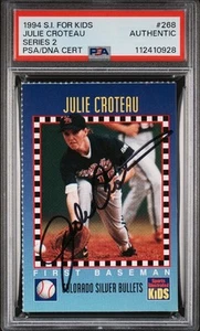 JULIE CROTEAU ROOKIE AUTO RARE SPORTS ILLUSTRATED FOR KIDS SI BASEBALL PSA DNA - Picture 1 of 3