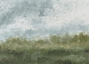ACEO Original Oil Painting, Landscape Abstract Art, Emmer Plaxe, ATC Nature View - Picture 1 of 1