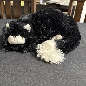 Boyds Bears & Friends schwarz-weiß Sitzsack Katze - Bild 1 von 10