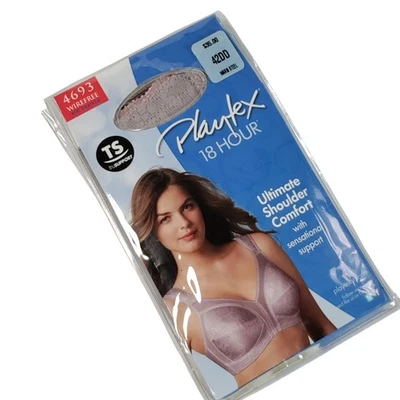 PLAYTEX 18 Hour Bra Womens 42DD Warm Steel Wirefree Full Coverage Support 4693 - Image 1 of 4