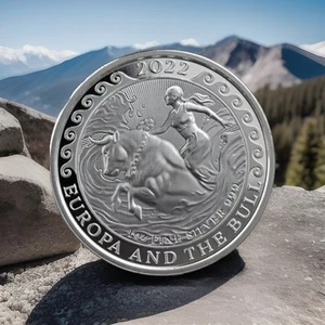 2022 MALTA EUROPE 1oz .999 Fine Silver ~ Europa and The Bull ~ Silver Coin - Picture 1 of 2