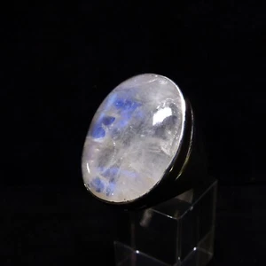 Ring Gr. 64 Silber 925 mit Regenbogenmondstein - Bild 1 von 1