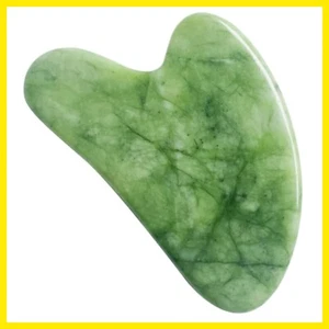 Gua Sha Jadestein Gua Sha Massagegerät, Guasha Werkzeug für Gesicht und Körper Hautmasse - Bild 1 von 9