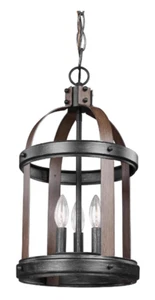 Generation Lighting - Lonoke 10.5" W. 3-Light Weathered Gray and Distressed Oak - Picture 1 of 4