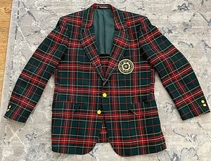 Rare! Dunlop Phoenix Tournament (Japan) International Golf Tour Plaid Jacket - Picture 1 of 9