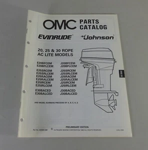 Catalogo Ricambi Omc Evinrude/Johnson Outboards 20/25/30 Rope AC Lite Models' - Foto 1 di 1