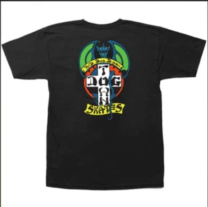 DOGTOWN SKATEBOARDS - RED DOG DESIGN, GREEN WING BLACK T SHIRT - S M - Picture 1 of 2