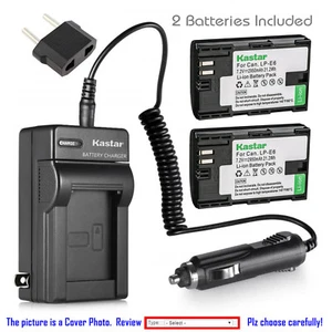 Kastar Battery and Normal Charger Kit for Canon LP-E6 5D Mark II 6D 7D 70D 80D - Picture 1 of 12