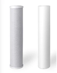 2 Big Blue Whole House Water Filters: SEDIMENT/CARBON BLOCK 4.5 X 20" - Picture 1 of 2