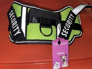 Orinci Pat Harness "Security"Adjustable Pet Harness size small neon green - Picture 1 of 4