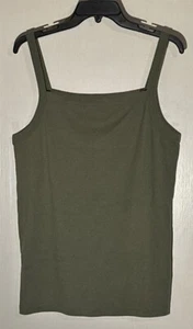 Canotta donna "Old Navy" verde oliva slim fit taglio quadrato a costine taglia XL - Foto 1 di 4