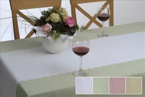Corredor de mesa Jacquard tela clásica damasco aprox. 40x160 cm cinta de mesa patrón de rombo - Imagen 1 de 5