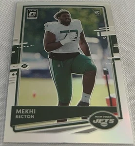 2020 Donruss Optic Football Mekhi Becton New York Jets Holo Silver Prizm Rookie - Picture 1 of 3