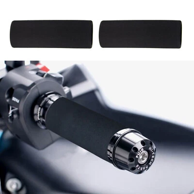 Motorcycle Foam Anti-Vibration Comfort Handlebar Grip Cover Black For Honda BMW - Image 1 of 4
