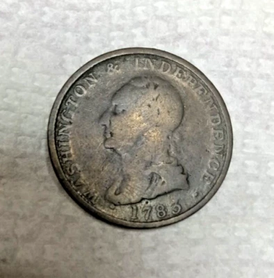 1783 Copper Washington Independence Draped Bust No Button colonial - Image 1 of 4