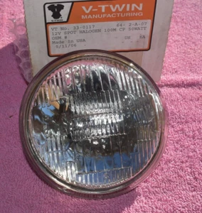 V-Twin Manufacturing 4-1/2" Spotlamp Halogen Bulb for Harley Davidson by V-Twin - Picture 1 of 3