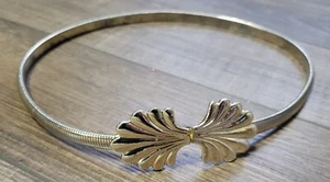 Vintage Silver Tone Stretch Skinny Disco Glam Belt Shell Small - Medium 25" Long - Picture 1 of 5