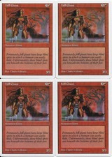 MTG: HILL GIANT 5th Edition COMMON; played, Excellent condition x4