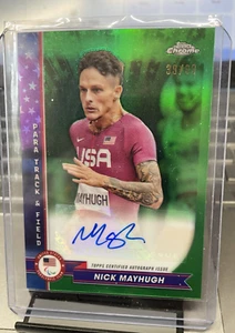 Nick Mayhugh 2024 Topps Chrome Olympics Auto Green Refractor 39/99 AU-NM - Picture 1 of 2