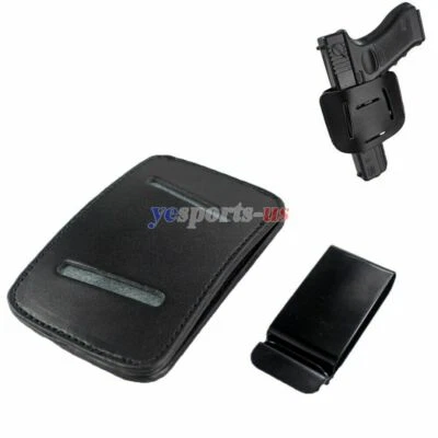 Leather Concealed Carry Holster IWB OWB Holster Ambidextrous with Metal Buckle - Image 1 of 4