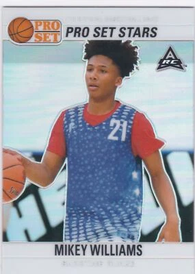2021 Pro Set Sports Metal Stars White Prism #6 Mikey Williams Rookie RC 2/4 - Image 1 of 2
