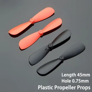 Orange/Black 45mm Plastic Propeller Props 0.8mm Hole RC Model Aircraft Drone DIY - Picture 1 of 7