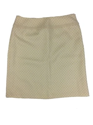 Le Suit Mujer Falda Forrada Geométrica, Blanco Tostado Claro Talla Pequeña 10P Foto 1 de 4