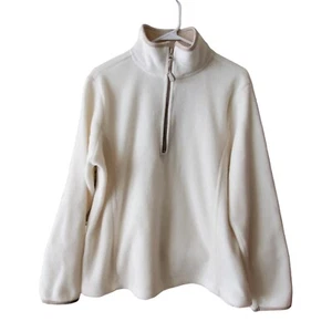 Maglione donna vintage St Johns Bay manica lunga pile 1/2 zip taglia large - Foto 1 di 9