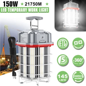 150W LED Temporary Work Light 5000K Linkable Construction Jobsite Hanging Lamp - Picture 1 of 12