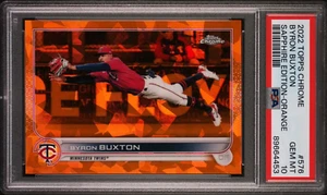 2022 Topps Chrome Sapphire Byron Buxton Orange /25 PSA 10 Minnesota Twins POP 1 - Picture 1 of 3