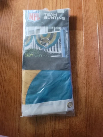 Jacksonville FLAG Bunting Jaguars NFL 51" X 27" Football New Cover