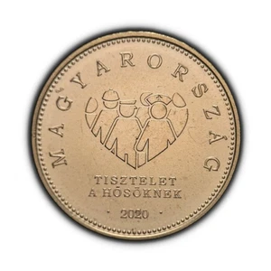 UNGARN. 2020, 20 Forint - COVID Pandemic Heroes, Heart Nurse Police Budapest 9 - Bild 1 von 3